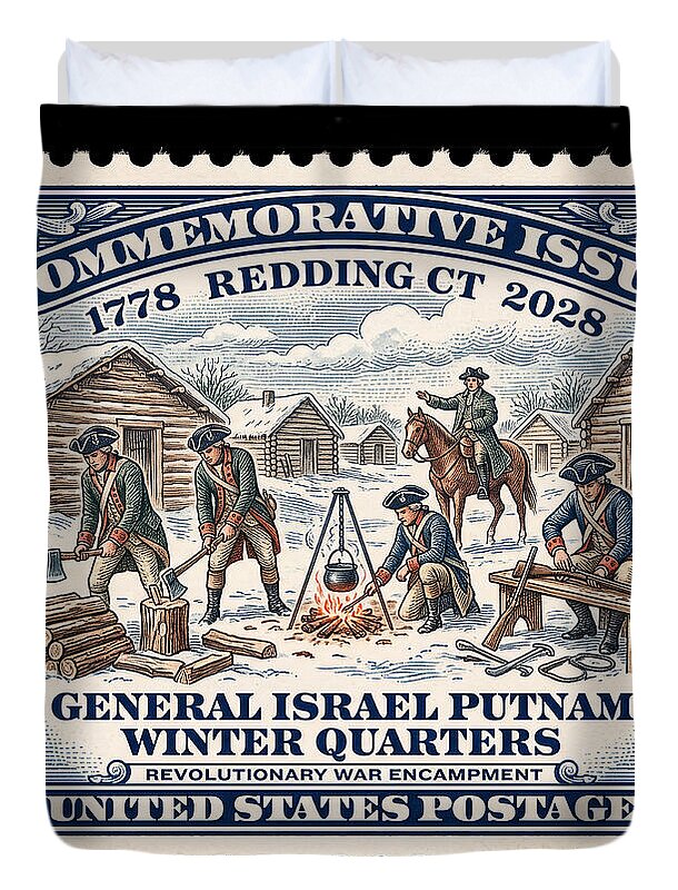 Gen. Putnam at Redding $2 - Duvet Cover