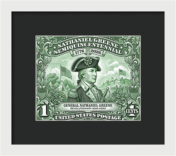 General Nathaniel Greene 1c - Framed Print
