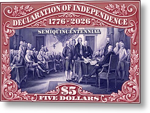 Independence $5 1 - Metal Print
