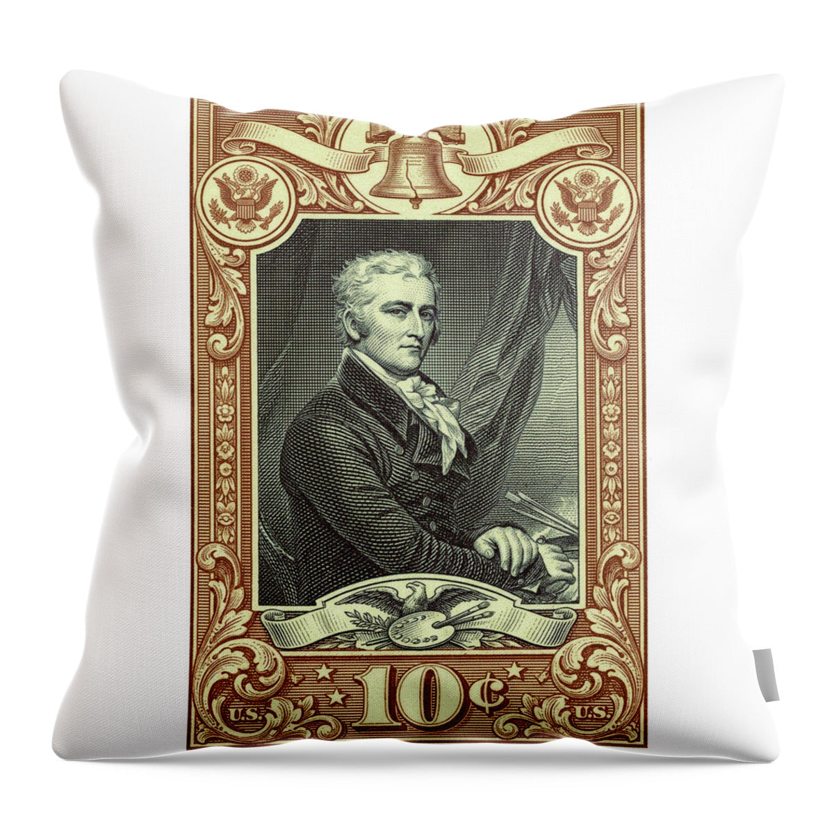 John Trumbull 10c 3 - Throw Pillow