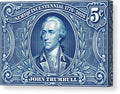 John Trumbull 5c - Canvas Print