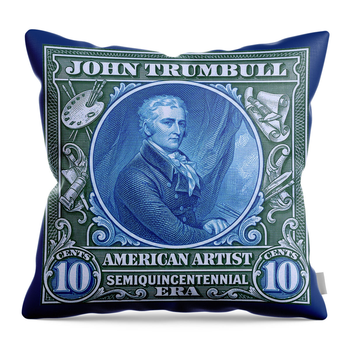 John Trumbull 10c - Throw Pillow