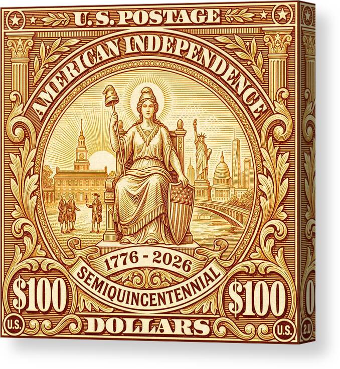 Liberty $100 - Canvas Print