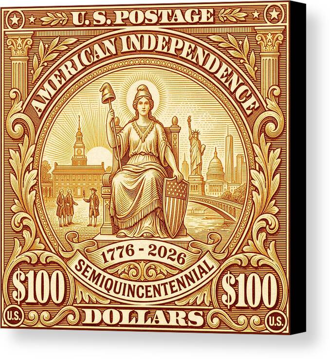Liberty $100 - Canvas Print
