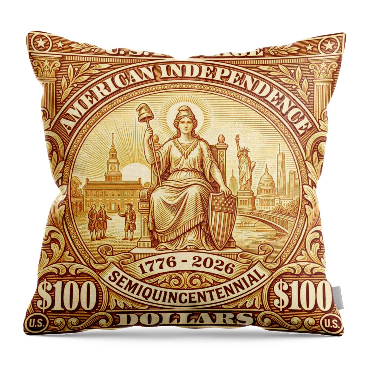 Liberty $100 - Throw Pillow