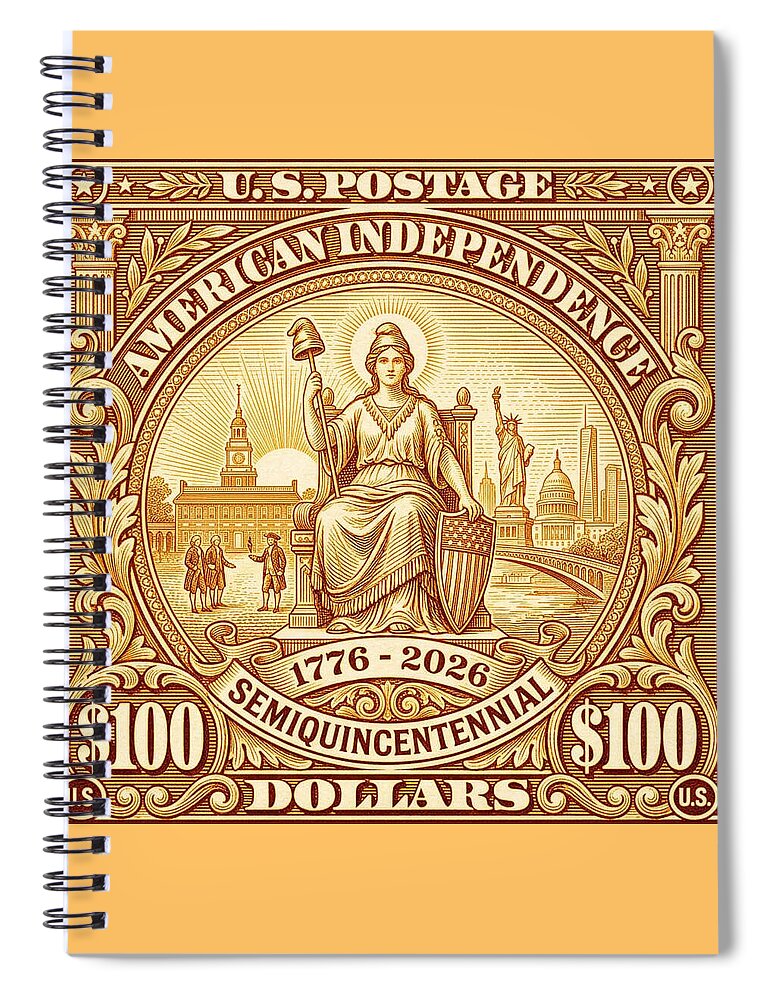 Liberty $100 - Spiral Notebook