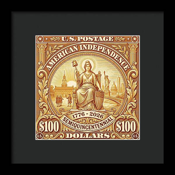 Liberty $100 - Framed Print