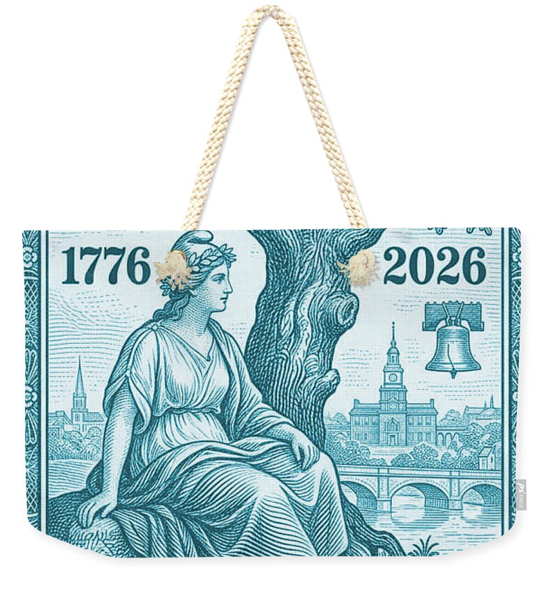 Liberty 2c blue - Weekender Tote Bag