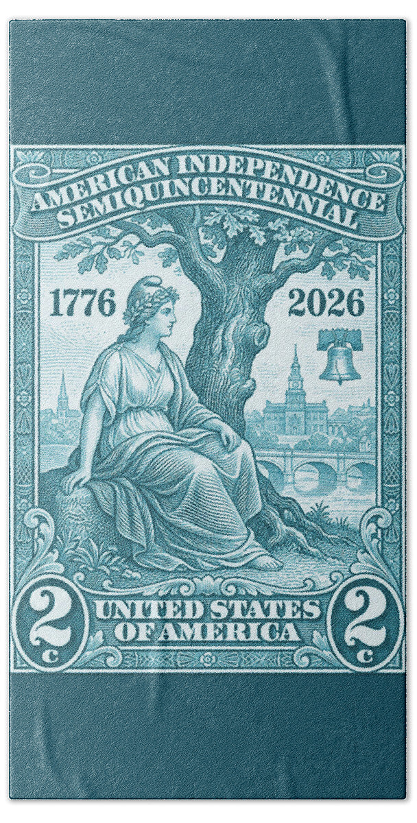 Liberty 2c blue - Bath Towel
