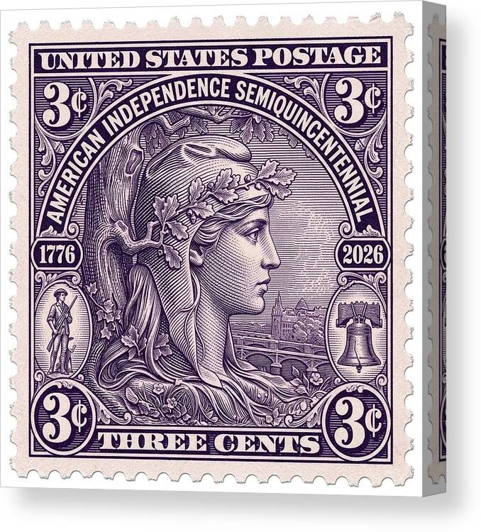 Liberty 3c - Canvas Print