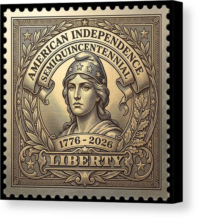 Liberty Gold Foil - Canvas Print
