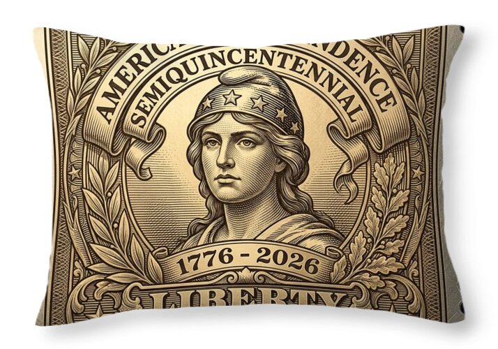 Liberty Gold Foil - Throw Pillow