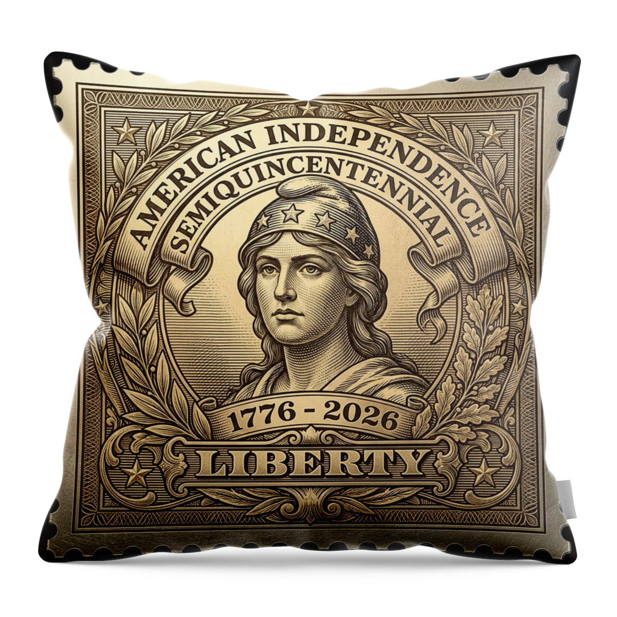 Liberty Gold Foil - Throw Pillow