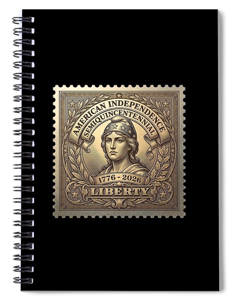 Liberty Gold Foil - Spiral Notebook