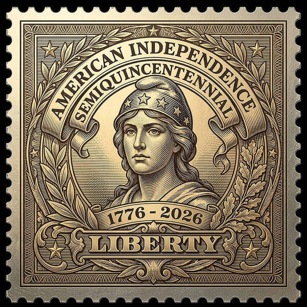 Liberty Gold Foil - Art Print