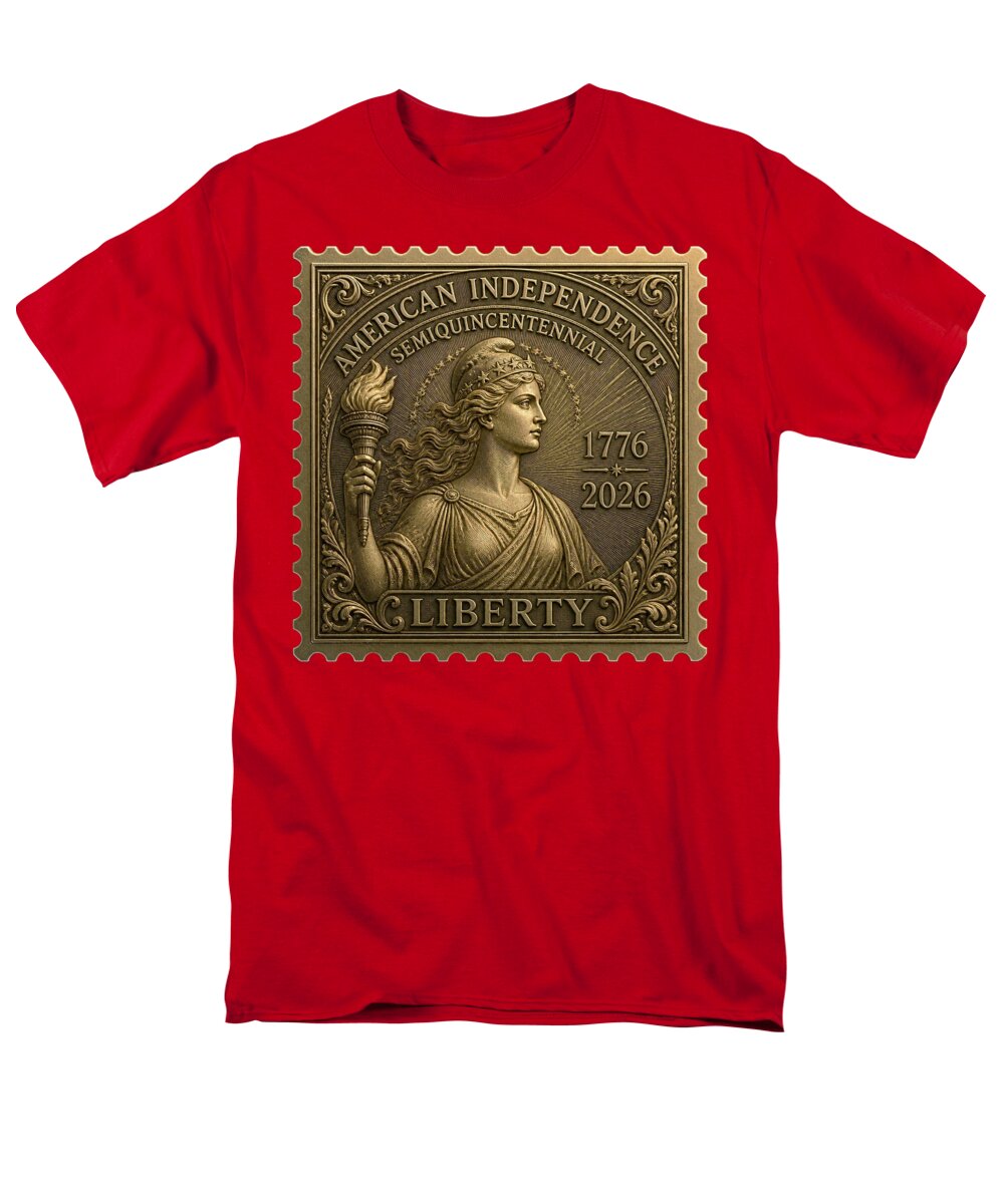 Liberty Gold Foil II - Men's T-Shirt  (Regular Fit)