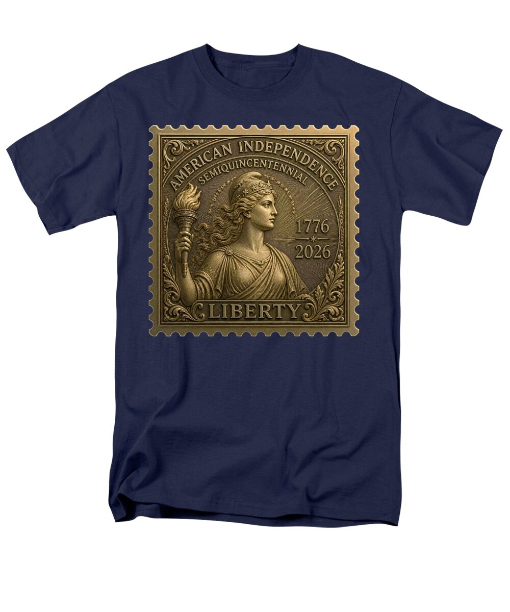 Liberty Gold Foil II - Men's T-Shirt  (Regular Fit)