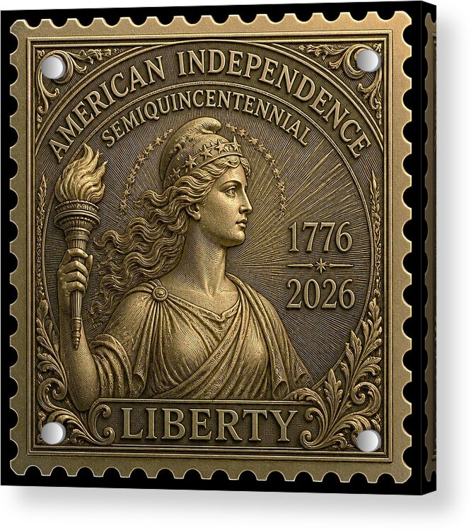 Liberty Gold Foil II - Acrylic Print