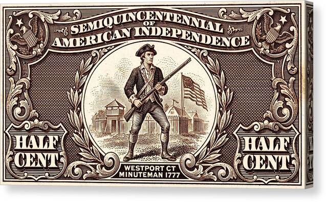 Minuteman 1/2c - Canvas Print