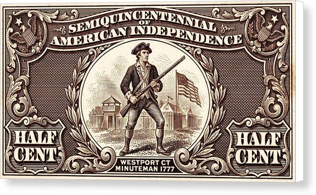 Minuteman 1/2c - Canvas Print