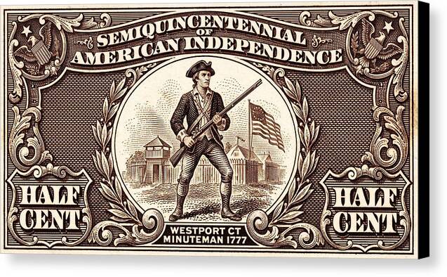 Minuteman 1/2c - Canvas Print