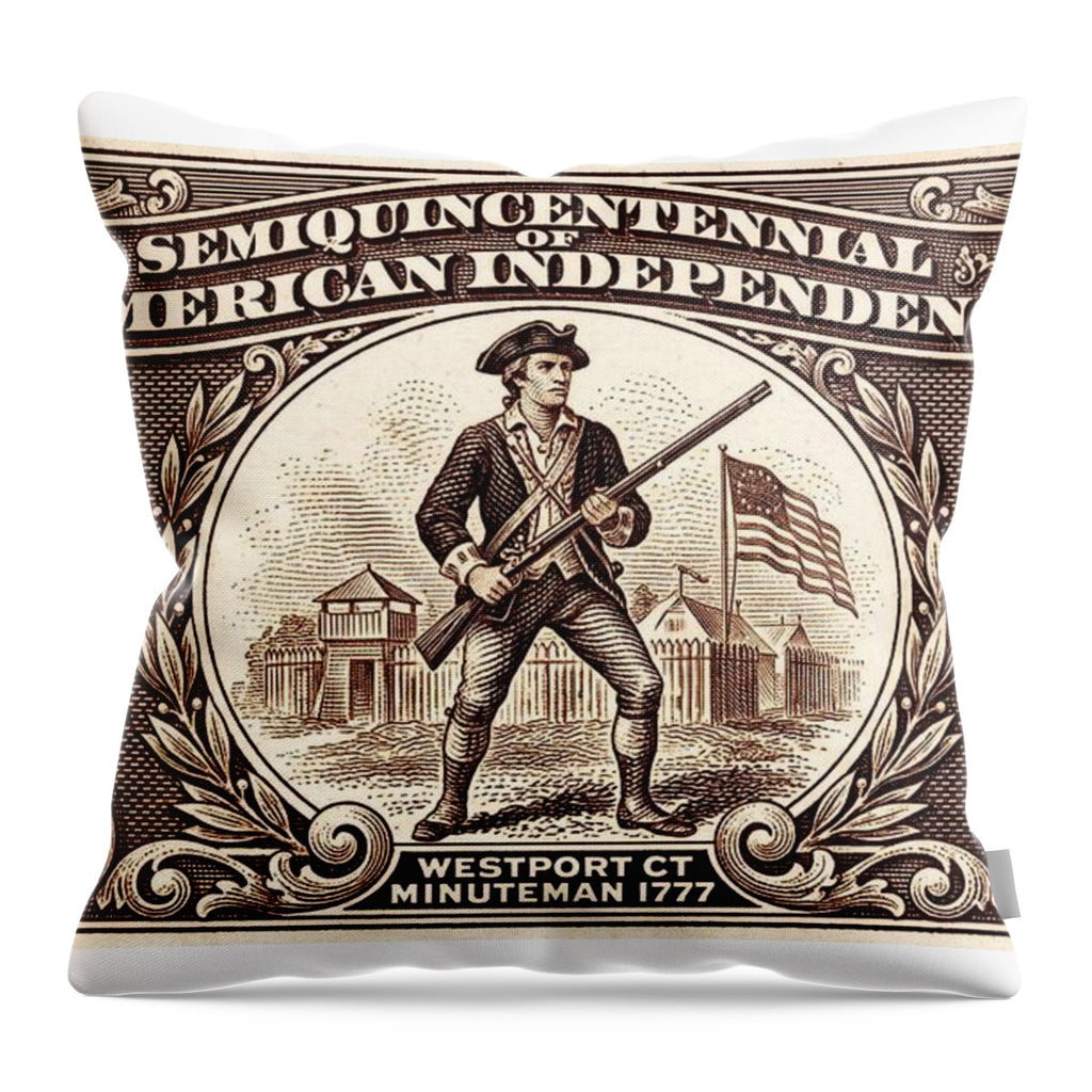 Minuteman 1/2c - Throw Pillow