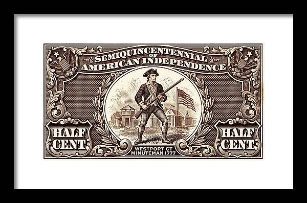 Minuteman 1/2c - Framed Print