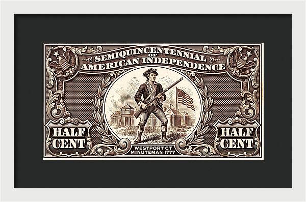 Minuteman 1/2c - Framed Print