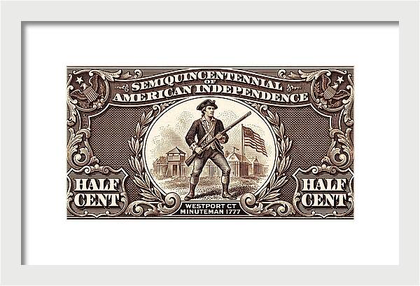 Minuteman 1/2c - Framed Print