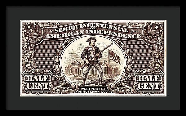Minuteman 1/2c - Framed Print