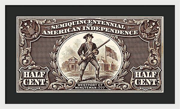 Minuteman 1/2c - Framed Print