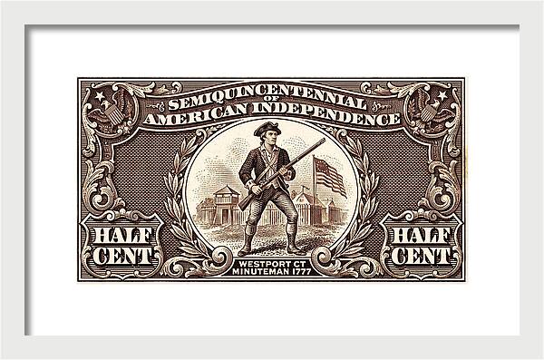 Minuteman 1/2c - Framed Print