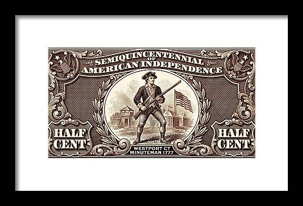 Minuteman 1/2c - Framed Print