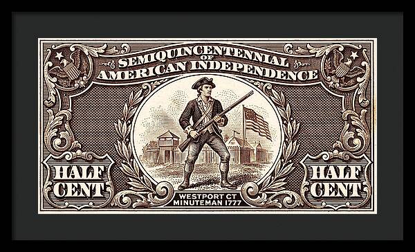 Minuteman 1/2c - Framed Print