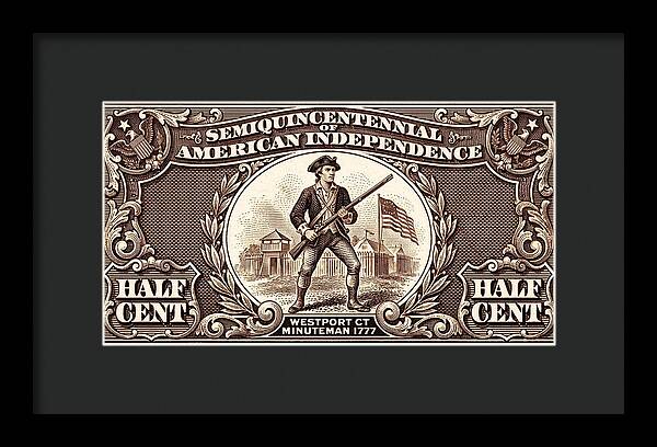 Minuteman 1/2c - Framed Print