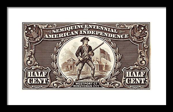 Minuteman 1/2c - Framed Print