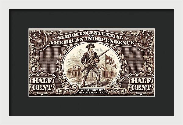Minuteman 1/2c - Framed Print