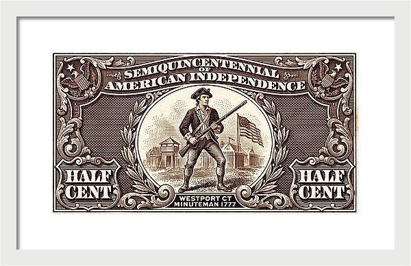 Minuteman 1/2c - Framed Print