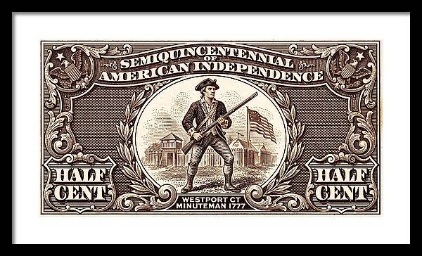 Minuteman 1/2c - Framed Print