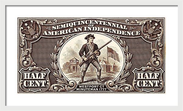 Minuteman 1/2c - Framed Print