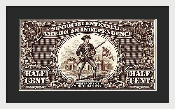 Minuteman 1/2c - Framed Print