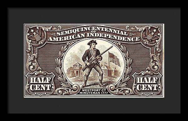 Minuteman 1/2c - Framed Print