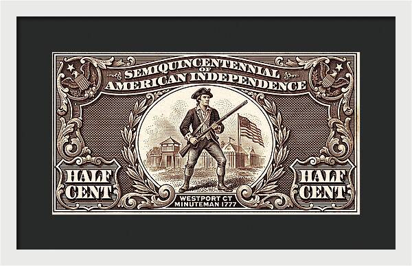 Minuteman 1/2c - Framed Print