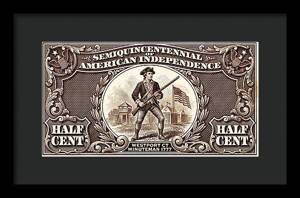 Minuteman 1/2c - Framed Print