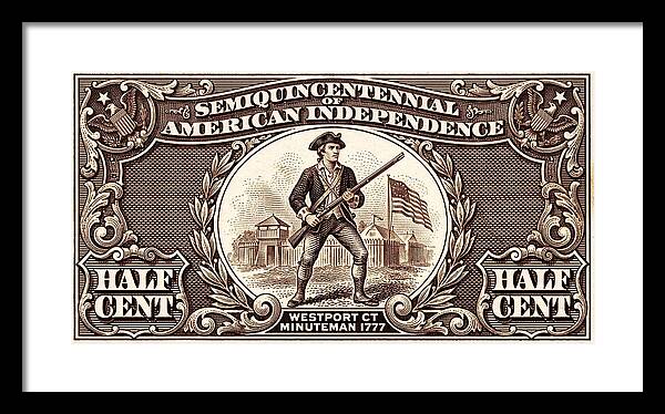 Minuteman 1/2c - Framed Print