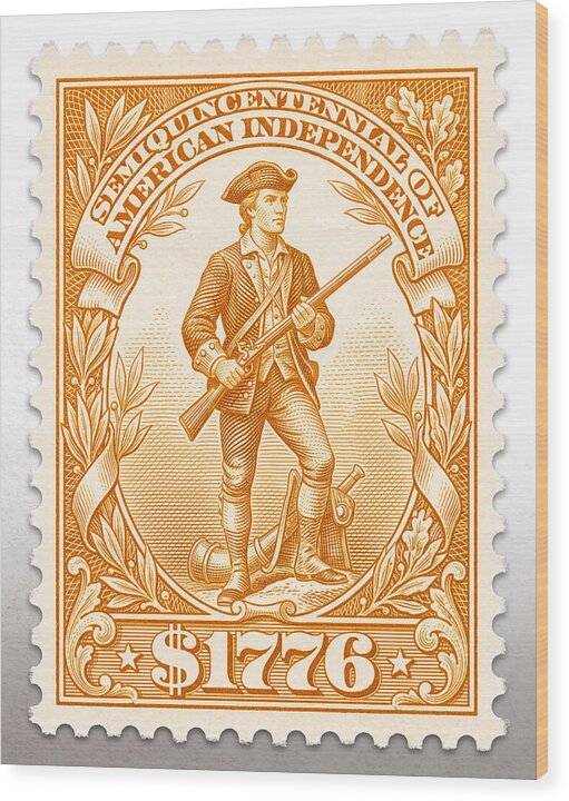 Minuteman $1776 - Wood Print