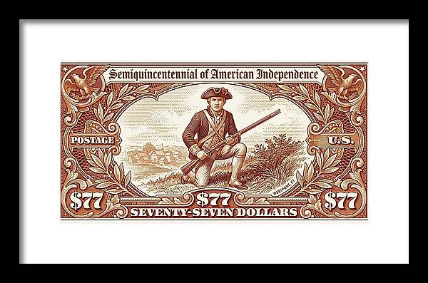 Minuteman $77 - Framed Print