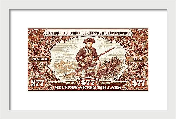 Minuteman $77 - Framed Print