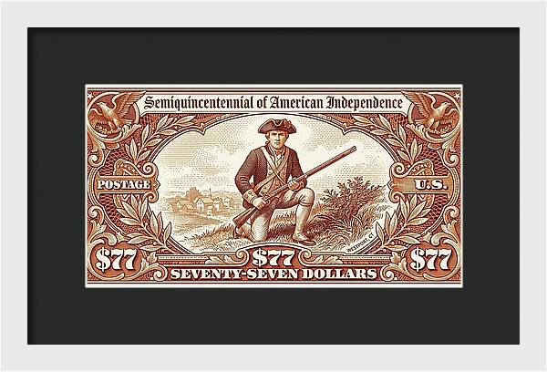 Minuteman $77 - Framed Print