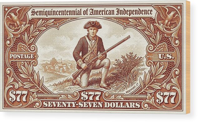 Minuteman $77 - Wood Print